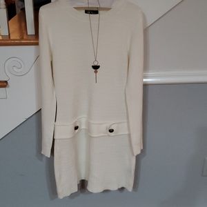 BCX drop waist Cream  Dress